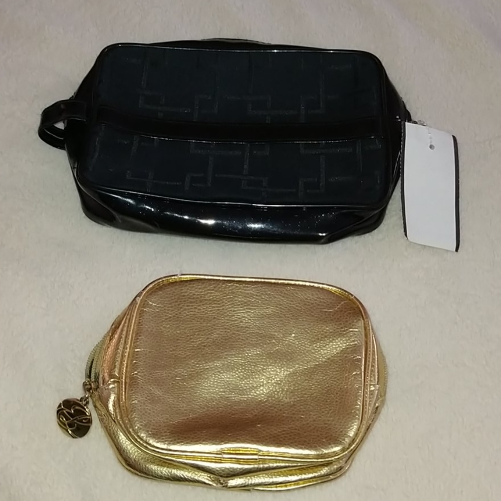 Set of 2 mini purses. Black and Gold